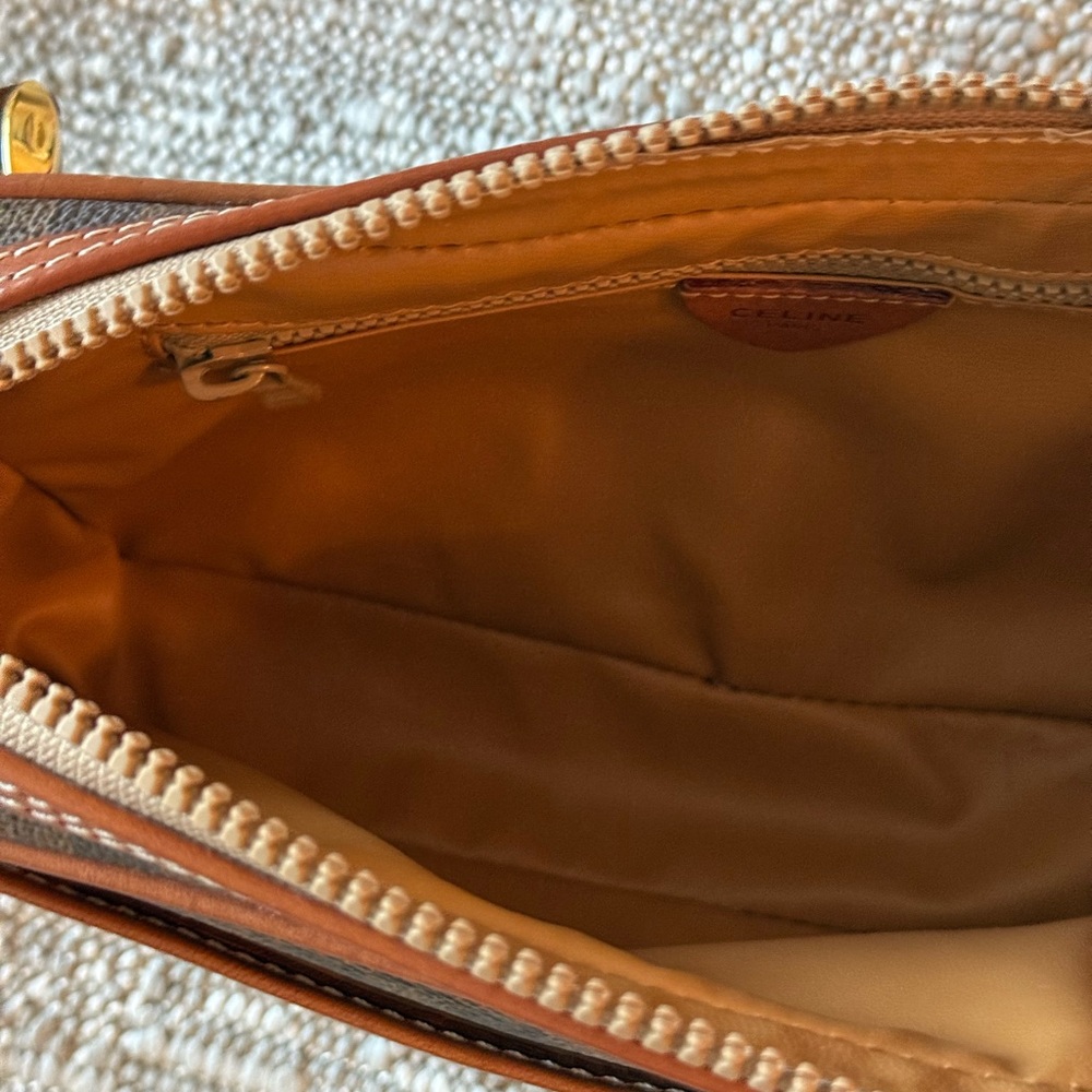 Celine Brown Macadam Rectangular Shape Clutch And… - image 2